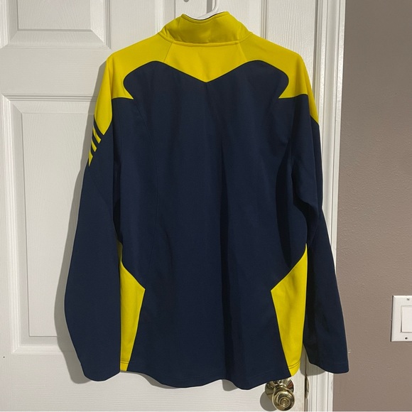 Adidas Scorch Michigan 1/4 Zip Pullover Mens Size Medium Climalite Blue GO BLUE - Picture 4 of 4